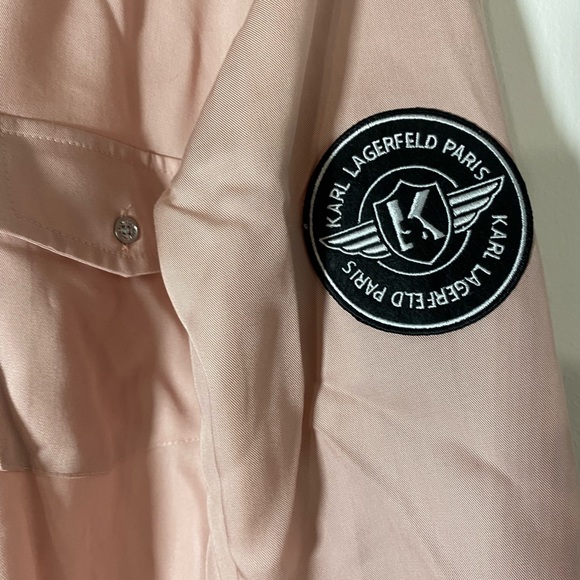 Karl Lagerfeld Pink Patchwork Blouse - Picture 2 of 5